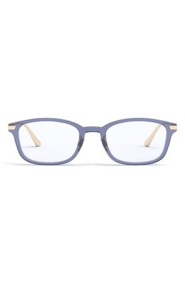 Gemdioro 53mm Rectangle Glasses in Shiny Light Blue
