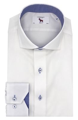 Lorenzo Uomo Stretch Cotton Dress Shirt in Off White