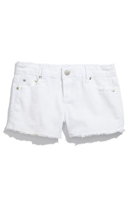 Tractr Frayed Shorts in White