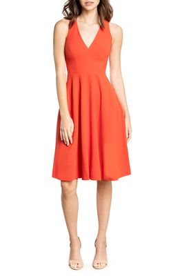 Dress the Population Catalina Fit & Flare Cocktail Dress in Poppy