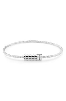 Le Gramme 9G Pyramid Cable Bracelet in Silver