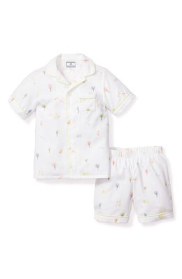 Petite Plume Kids' Easter Gardens 2-Piece Short Pajamas in White