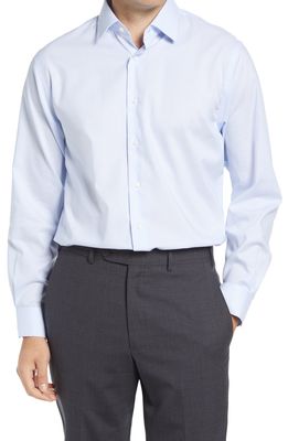 Nordstrom Traditional Fit Pinstripe Non-Iron Dress Shirt in Blue Bell