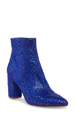 Betsey Johnson Cady Crystal Pave Bootie in Sapphire