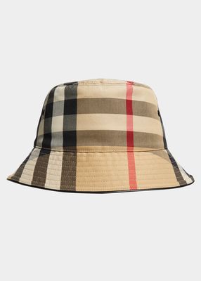 Giant Check Canvas Bucket Hat