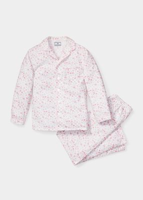 Girl's Dorset Floral-Print 2-Piece Pajama Set, Size 6M-14