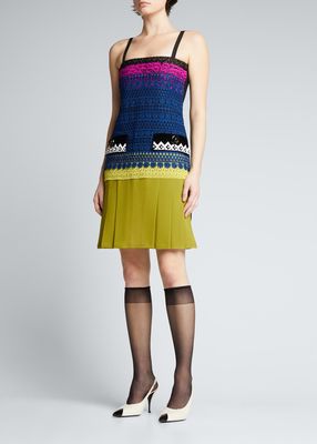 Crochet Knit Mini Dress