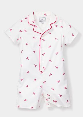 Kid's Brixham Lobsters-Print Pajamas, Size Newborn-24M