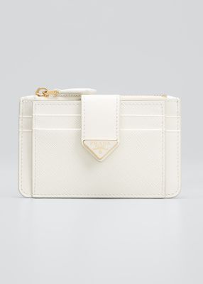 Saffiano Card Case with Triangle Snap