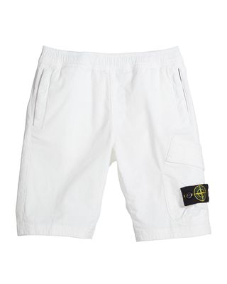 Boy's Pull-On Canvas Cargo Shorts, Size 6-8