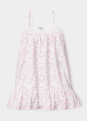 Girl's Dorset Floral-Print Nightgown, Size 6M-14