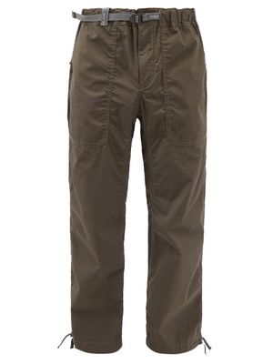 And Wander - Dry Rip Belted Cotton-blend Ripstop Trousers - Mens - Green
