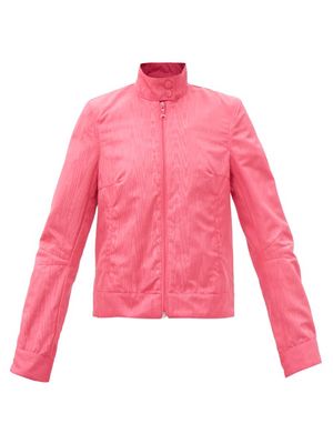 Marine Serre - Moire Recycled-fibre Track Jacket - Womens - Pink