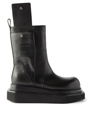 Rick Owens - Fogpocket Logo-debossed Leather Boots - Mens - Black