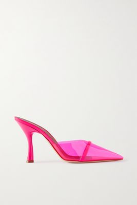 Malone Souliers - Joella 90 Neon Pvc And Patent-leather Mules - Pink
