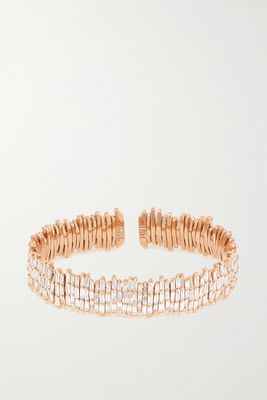 Suzanne Kalan - 18-karat Rose Gold Diamond Bracelet - one size