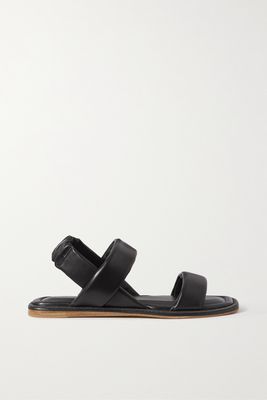 Brunello Cucinelli - Bead-embellished Leather Slingback Sandals - Black
