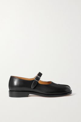 Maison Margiela - Tabi Split-toe Leather Flats - Black