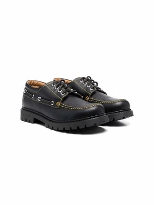 Dsquared2 Kids TEEN lace-up leather moccasins - Black