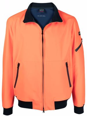 Paul & Shark logo-patch sleeve jacket - Orange