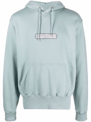 Eytys Lewis logo-patch hoodie - Blue