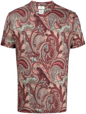 ETRO paisley-print short-sleeve T-shirt - Red