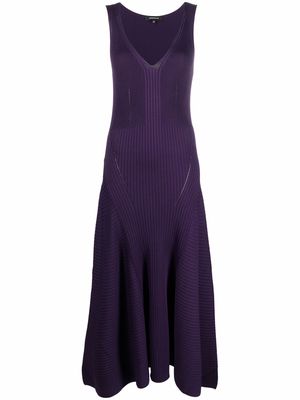 Barbara Bui sleeveless flared-skirt maxi dress - Purple