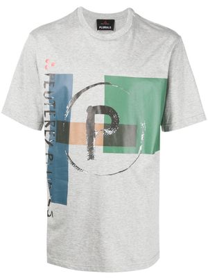 Peuterey Plurals logo-print T-shirt - Grey