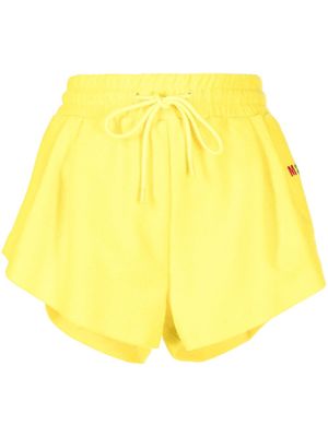 MSGM logo-print track shorts - Yellow