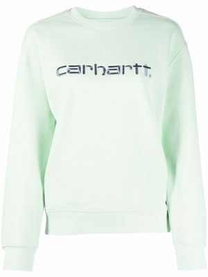 Carhartt WIP logo-embroidered cotton sweatshirt - Green