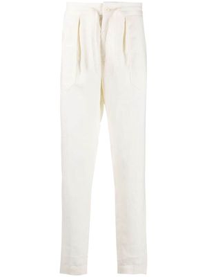 Incotex elasticated carrot-fit trousers - Neutrals