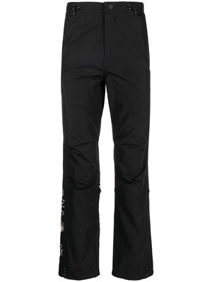 Maharishi leg-detail cropped trousers - Black