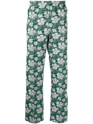 Needles floral jacquard track pants - Green