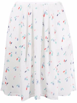 Emporio Armani pleated layered skirt - White