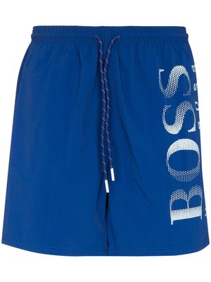 BOSS Octopus logo-print swim shorts - Blue