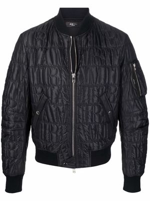 AMIRI quilted bomber jacket - Black