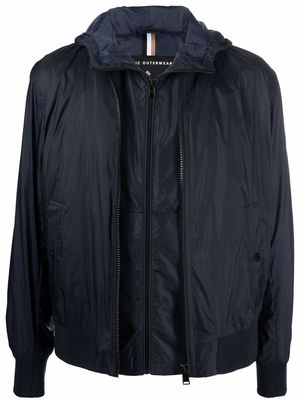 BOSS hooded zip-up track jacket - Blue