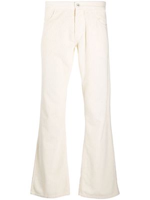 ERL mid-rise corduroy flared trousers - White