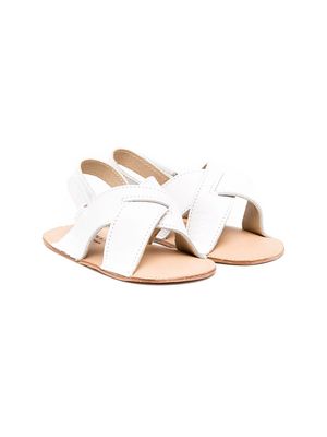 BabyWalker cross strap sandals - White