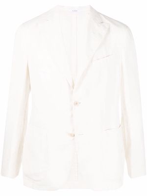 Boglioli single-breasted linen blazer - White