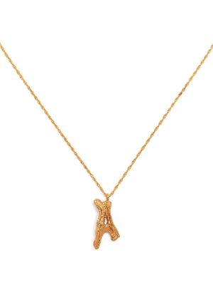 LOVENESS LEE A alphabet pendant necklace - Gold