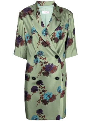Alberto Biani floral print double-breasted dress - Green
