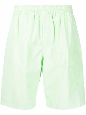 Y-3 logo-print swim shorts - Green