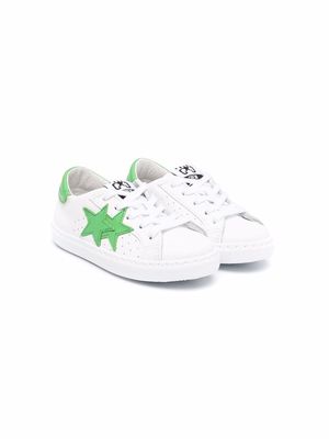 2 Star Kids star patch low-top sneakers - White