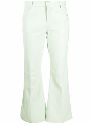 AMI Paris cropped flared trousers - Green