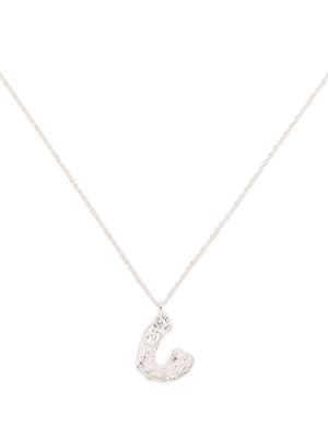 LOVENESS LEE C alphabet pendant necklace - Silver