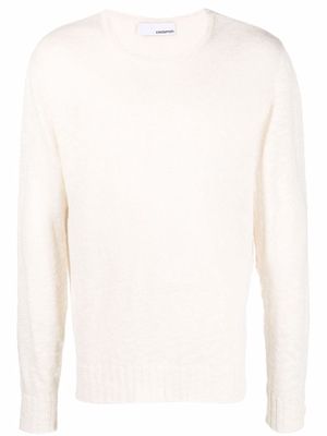 Costumein longline linen-cotton blend jumper - Neutrals