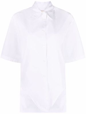 There Was One cut-out short-sleeve shirt - White
