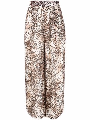 Max & Moi leopard-print cropped trousers - Neutrals