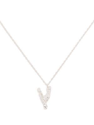 LOVENESS LEE Y alphabet pendant necklace - Silver